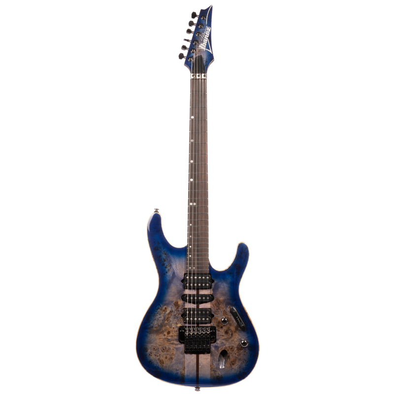 Ibanez S Premium S1070PBZCLB Electric Guitar, Cerulean Blue Burst w/Gig Bag