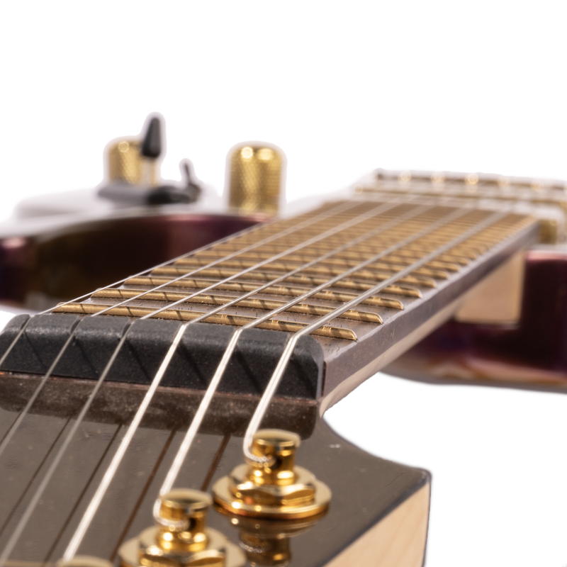 Ibanez S Axe Design Lab Multi-Scale 6 String Electric Guitar with Gotoh MG-T Locking Tuners, Rose Gold Chameleon