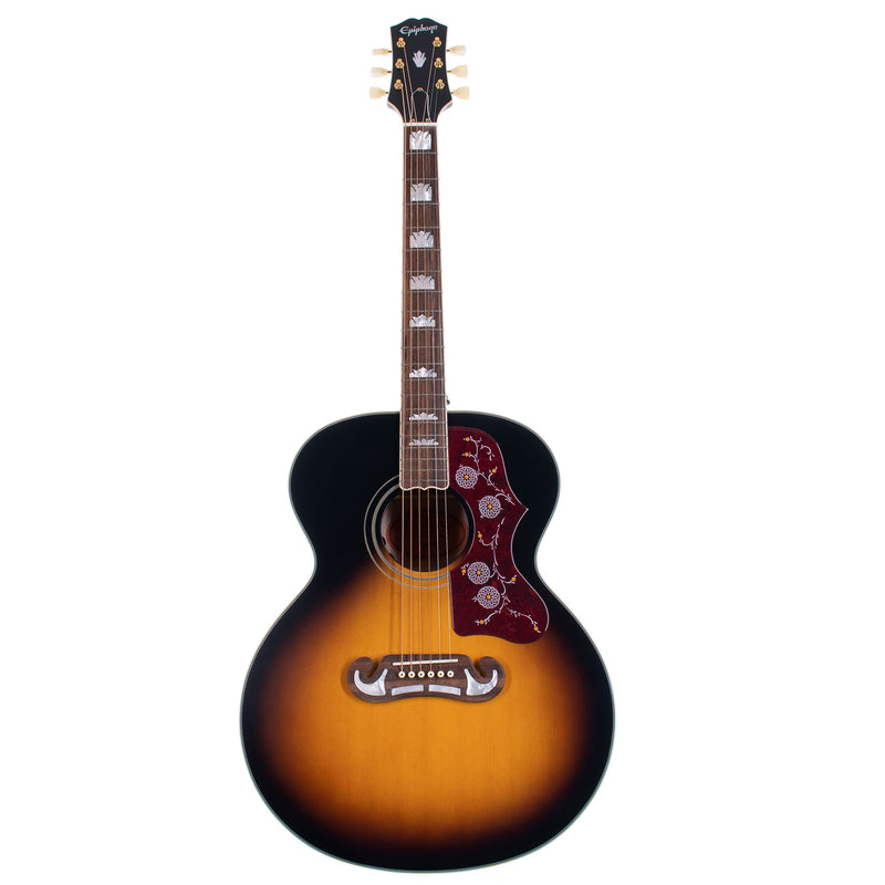 Epiphone J-200 Solid Wood Acoustic Guitar w/Fishman Sonitone, Aged Vintage Sunburst