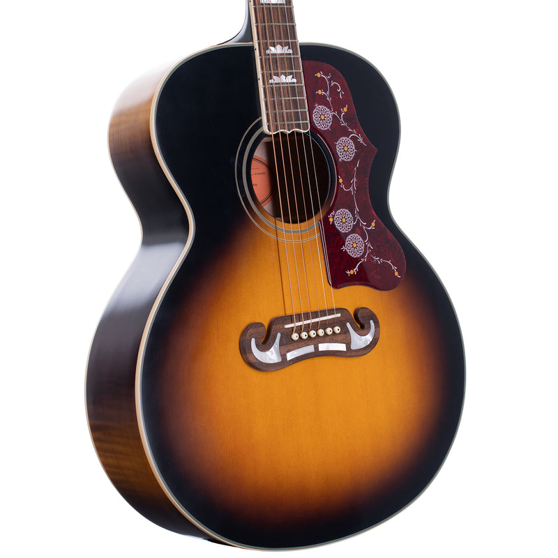 Epiphone J-200 Solid Wood Acoustic Guitar w/Fishman Sonitone, Aged Vintage Sunburst