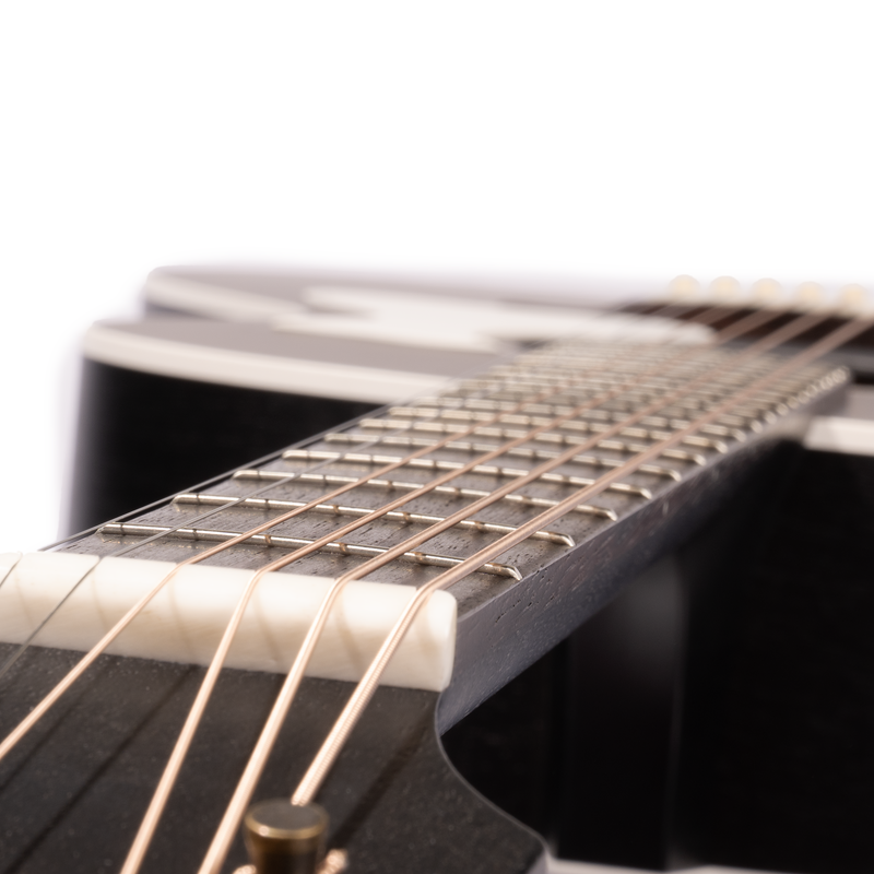 Iris Guitar Company MS-00 Acoustic Guitar, Sitka Spruce/Mahogany, Black, w/Hard Case