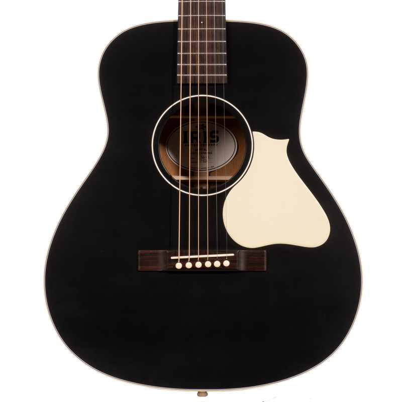 Iris Guitar Company SG-11 Acoustic Guitar w/ Ivoroid Tuxedo Binding/Pickguard, All Black