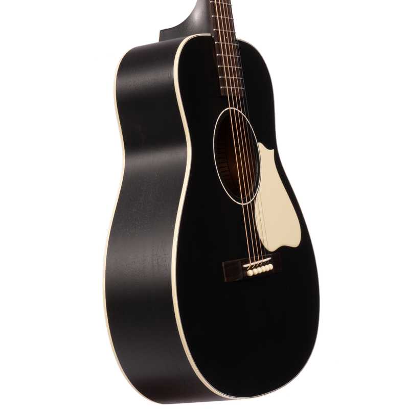 Iris Guitar Company SG-11 Acoustic Guitar w/ Ivoroid Tuxedo Binding/Pickguard, All Black