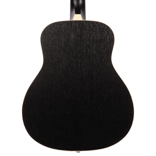 Iris Guitar Company SG-11 Acoustic Guitar w/ Ivoroid Tuxedo Binding/Pickguard, All Black