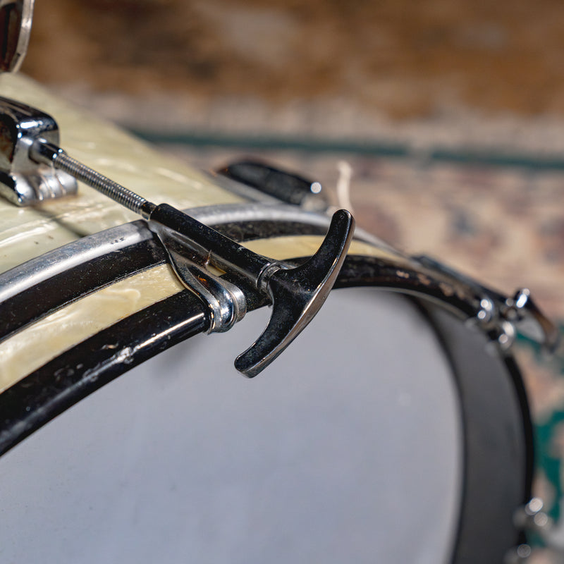 ‘50s WFL Drum Set, White Marine Pearl w/ Rogers Holiday Floor Tom and Hardware - Used