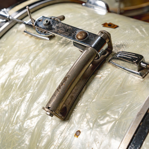 ‘50s WFL Drum Set, White Marine Pearl w/ Rogers Holiday Floor Tom and Hardware - Used