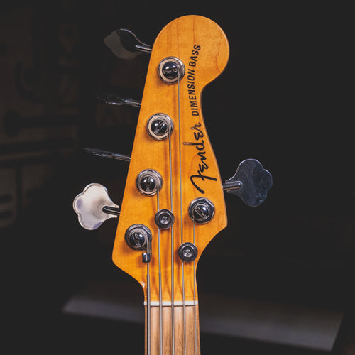 2014 Fender Dimension V 5-String Bass Guitar, Natural w/ OHSC - Used