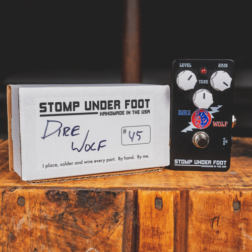 direwolf pedal Stomp Under Foot Dire Wolf Overdrive Effect Pedal w/ Box