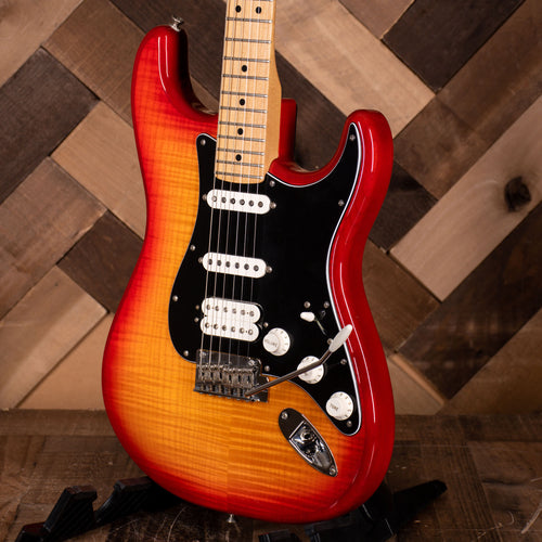 2020 Fender Player Stratocaster Plus Top Electric Guitar HSS, Cherry Burst - Used