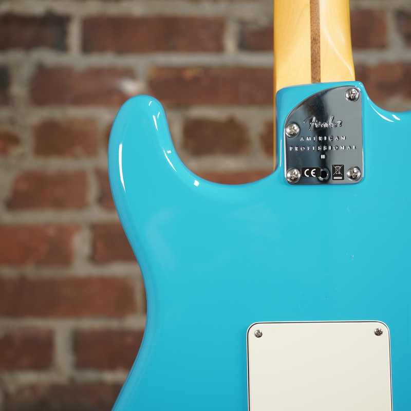 2021 Fender American Professional II Stratocaster Miami Blue Electric Guitar w/OHSC- Used