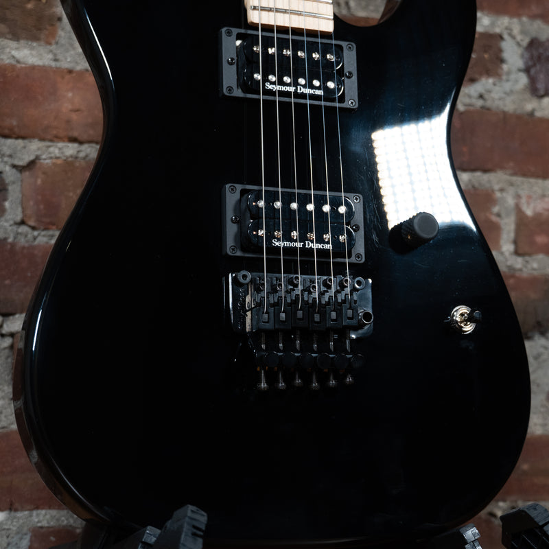 2016 Charvel USA San Dimas HH FR Electric Guitar, Gloss Black w/ Gig Bag - Used