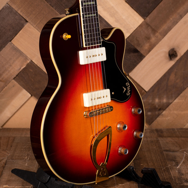 2020 Guild M-75 Aristocrat Electric Guitar, Antique Sunburst with HSC - Used