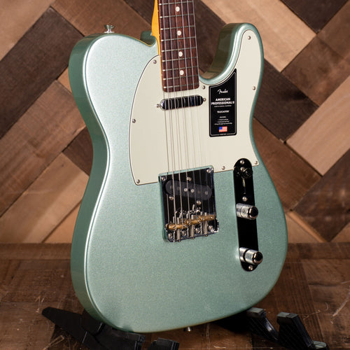 2021 Fender American Professional II Telecaster Electric Guitar, Mystic Surf Green with OHSC - Used