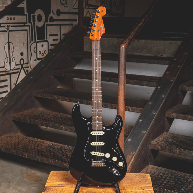 2021 Fender Mod Shop Stratocaster American Pro II Style Mahogany Neck Black Electric Guitar, OHSC - Used