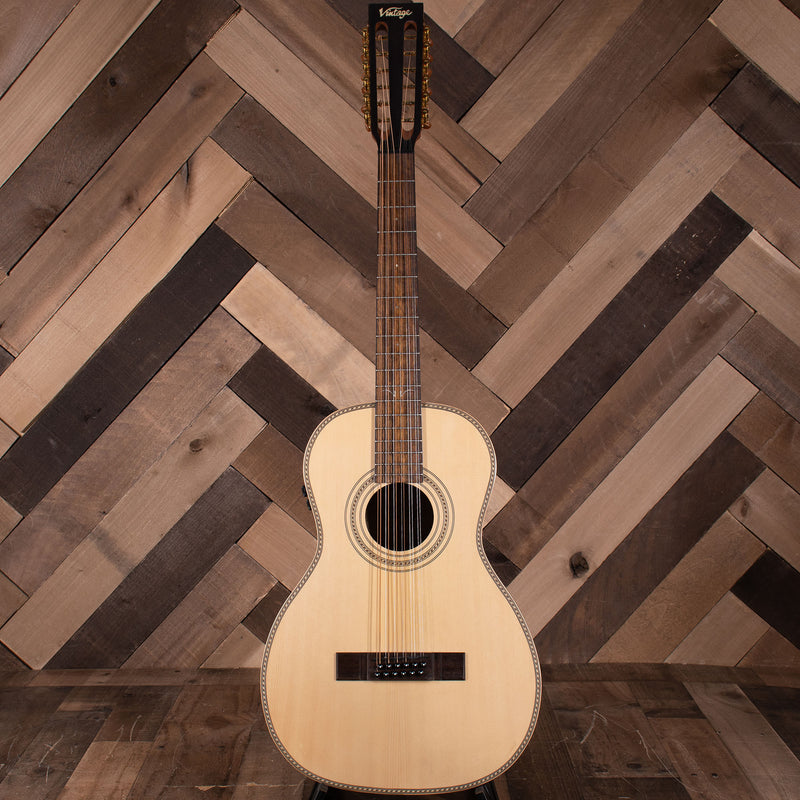 2020 Vintage Paul Brett Signature Series 12-String Acoustic Guitar, VE880PB-12 With SC - Used