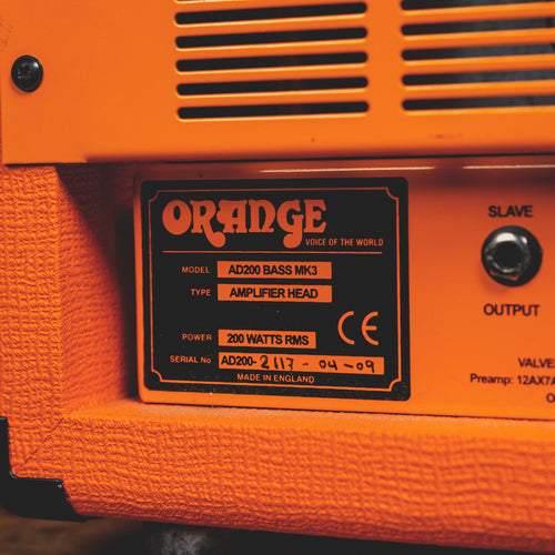 2009 Orange Amps AD200B MK3 Bass Tube Amplifier Head - Used