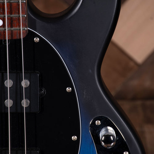 Music Man Sub Series Bass Guitar HH. Pacific Blue Burst With Bag - Used