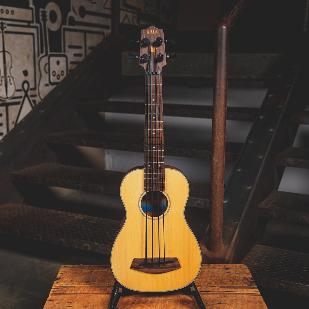 Kala UBass Solid Spruce Top, Mahogany Back and Sides, Satin Natural w