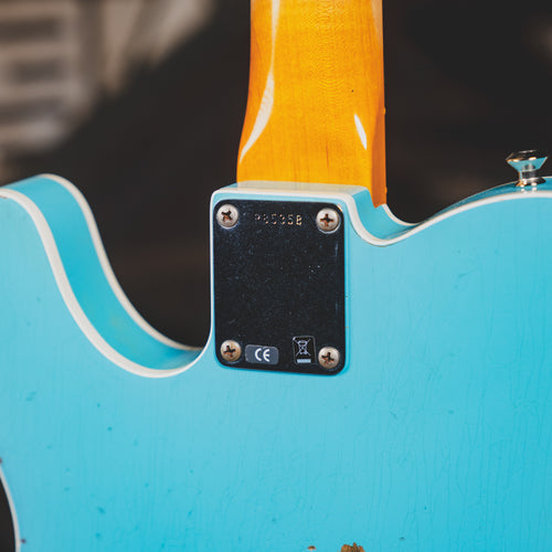 2016 Fender Custom Shop 1960 Esquire Electric Guitar, Relic Daphne Blue w/ OHSC – Used