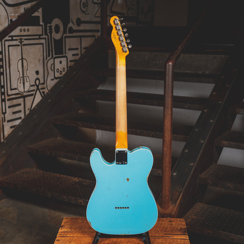 2016 Fender Custom Shop 1960 Esquire Electric Guitar, Relic Daphne Blue w/ OHSC – Used