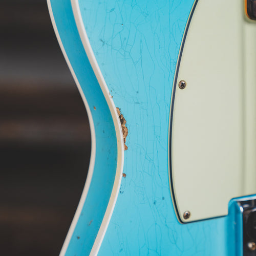 2016 Fender Custom Shop 1960 Esquire Electric Guitar, Relic Daphne Blue w/ OHSC – Used