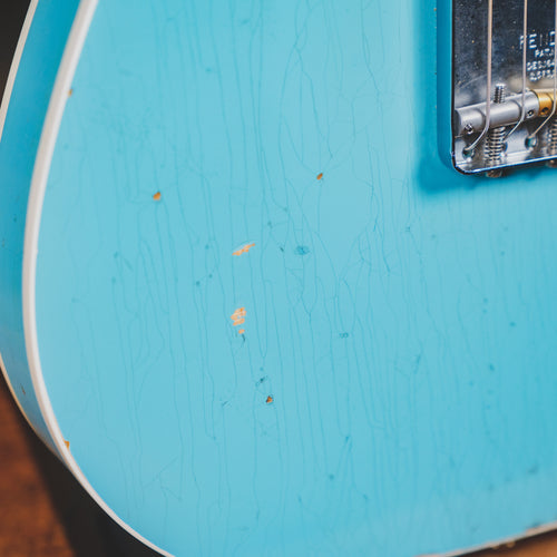 2016 Fender Custom Shop 1960 Esquire Electric Guitar, Relic Daphne Blue w/ OHSC – Used