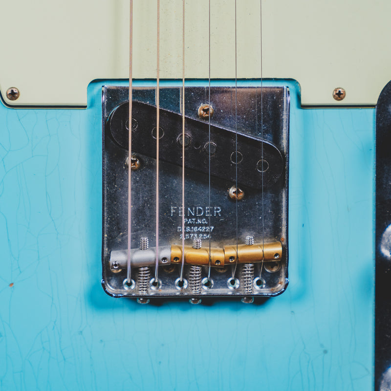 2016 Fender Custom Shop 1960 Esquire Electric Guitar, Relic Daphne Blue w/ OHSC – Used