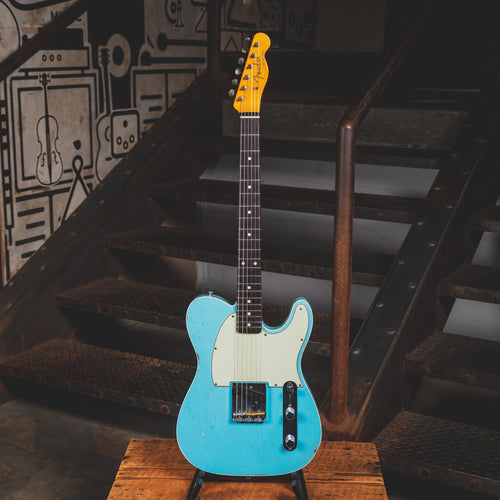 2016 Fender Custom Shop 1960 Esquire Electric Guitar, Relic Daphne Blue w/ OHSC – Used