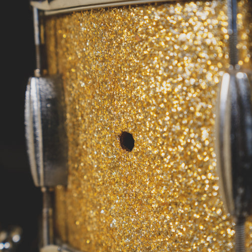 1940s Slingerland Radio King Cloud Badge Vintage Drum Set, Silver Sparkle - Used