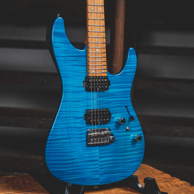 2021 Ibanez Martin Miller MM1-TAB Electric Guitar, Transparent Aqua Blue w/ OHSC - Used
