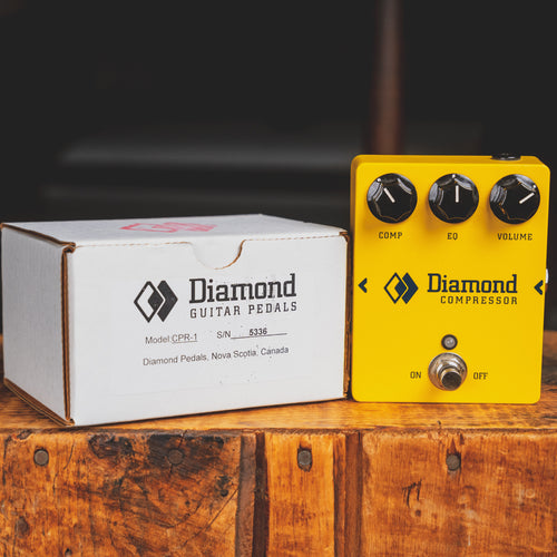 diamond compressor pedal Diamond Pedals Compressor Effect Pedal, Yellow w/ Box