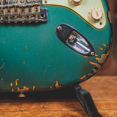 2018 Fender Custom Shop '61 Stratocaster Heavy Relic Sherwood Green Over 3-Tone Sunburst w/ OHSC - Used