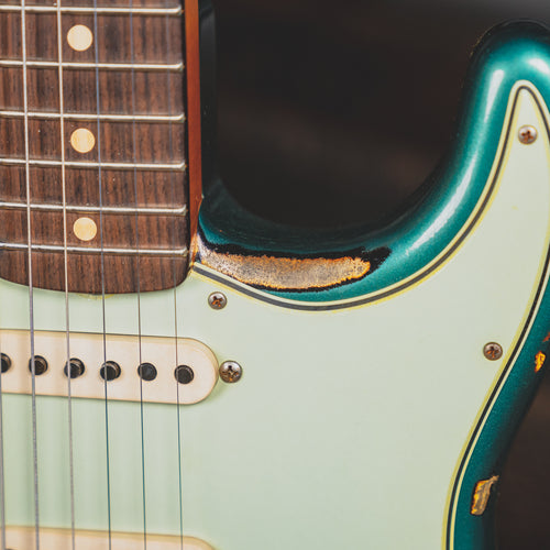 2018 Fender Custom Shop '61 Stratocaster Heavy Relic Sherwood Green Over 3-Tone Sunburst w/ OHSC - Used