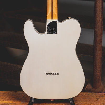 2020 Fender Deluxe Nashville Telecaster Electric Guitar, White Blonde w/ Gig Bag - Used