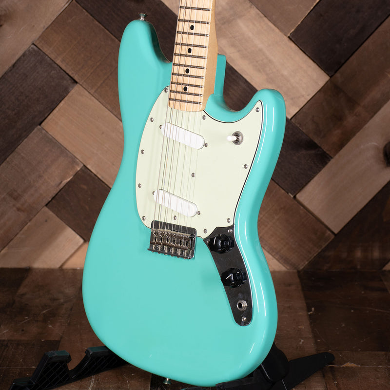 2022 Fender Player Mustang 90 Electric Guitar, Maple, Seafoam Green - Used