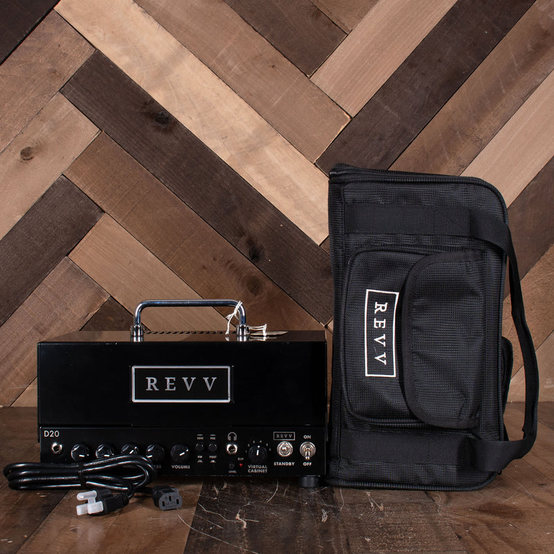 2020 Revv D20 Black Guitar Amplifier Head with Gig-Bag - Used