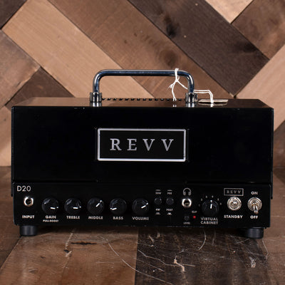 2020 Revv D20 Black Guitar Amplifier Head with Gig-Bag - Used