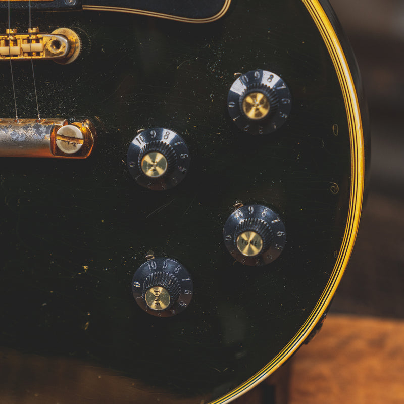 1970 Gibson Les Paul Custom Electric Guitar, Ebony w/ OHSC - Used