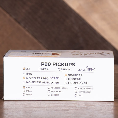 Fralin Hum Cancelling P90 Set, Soapbar, Stock Output, Gibson Shield, Standard Spacing, Black - Used