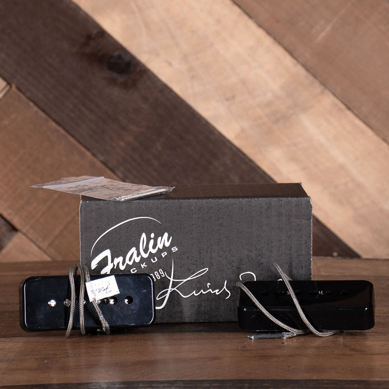 Fralin Hum Cancelling P90 Set, Soapbar, Stock Output, Gibson Shield, Standard Spacing, Black - Used