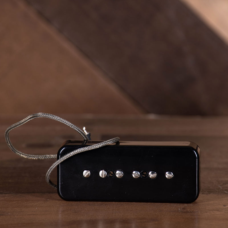 Fralin Hum Cancelling P90 Set, Soapbar, Stock Output, Gibson Shield, Standard Spacing, Black - Used