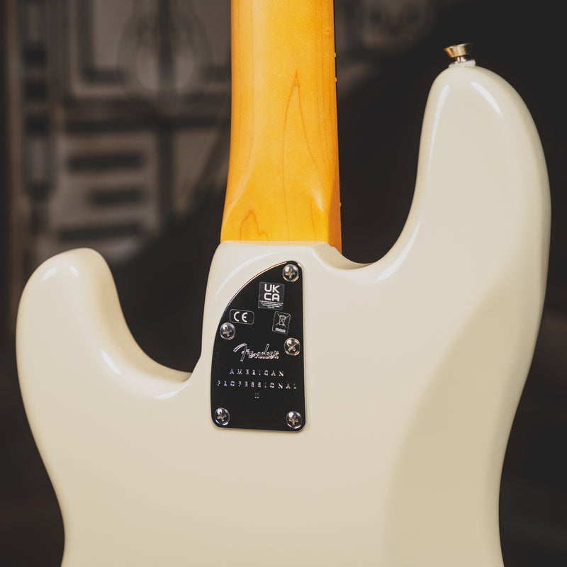 2021 Fender American Professional II Precision Bass Olympic White w/ OHSC - Used