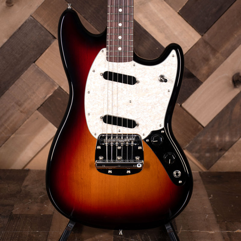 2021 Fender American Performer Mustang Electric Guitar, 3 Color Sunburst With Gigbag - Used