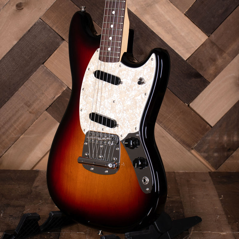 2021 Fender American Performer Mustang Electric Guitar, 3 Color Sunburst With Gigbag - Used