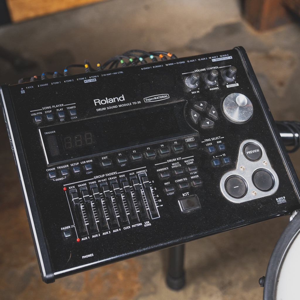 Td 30 Module Roland Roland TD-30 Electronic Drum Kit with Module - Used