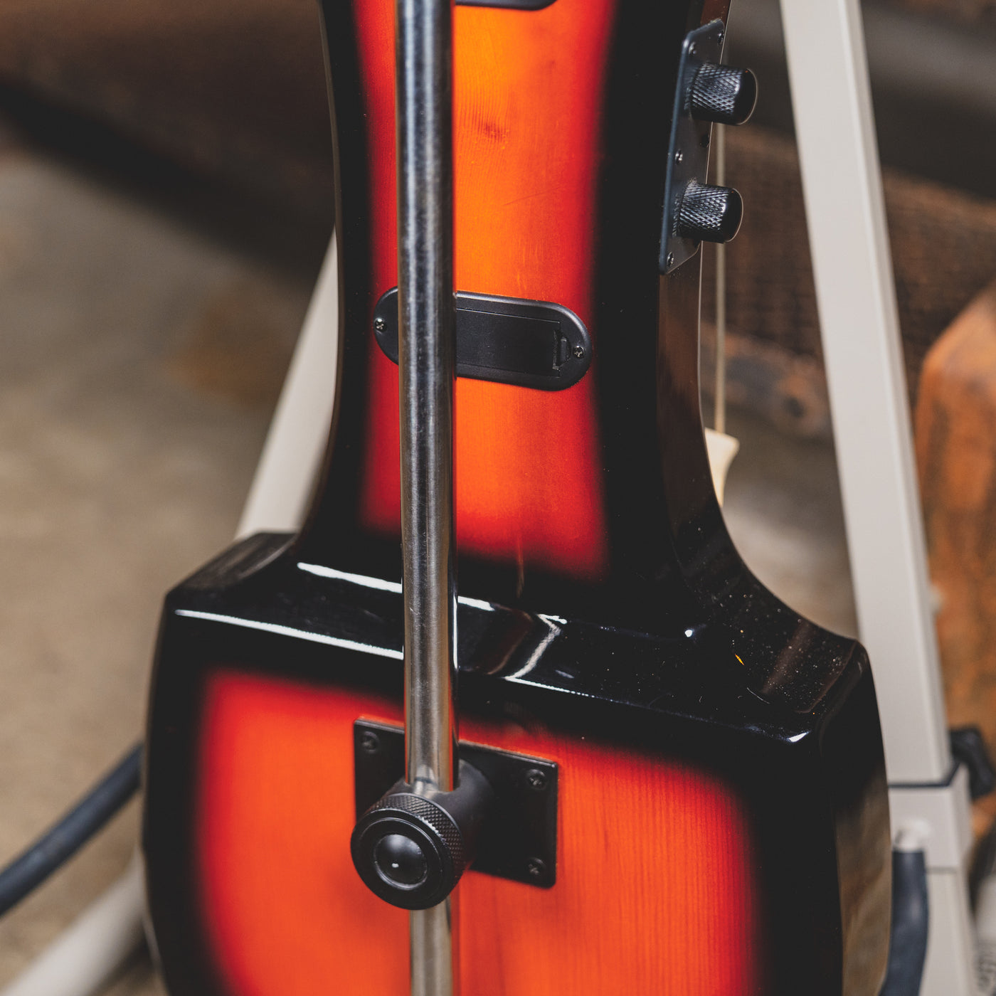 Palatino VE500 Electric Upright Bass, Sunburst w/Gig Bag and Stand