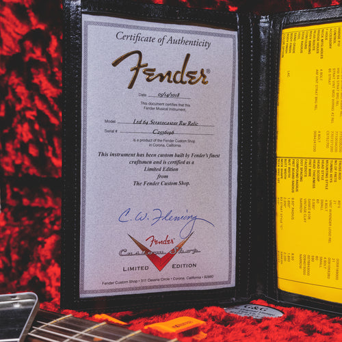 2018 Fender Custom Shop '64 Stratocaster Relic Electric Guitar, Super Faded Shell Pink - Used