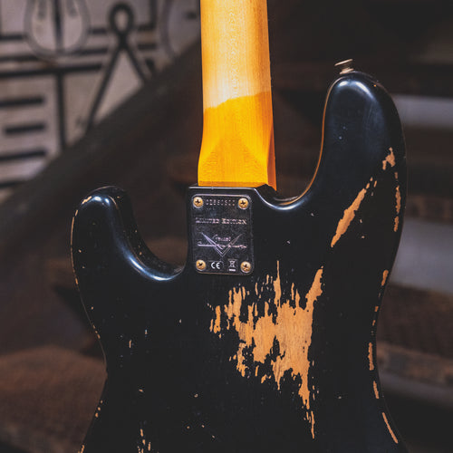 2022 Fender Custom Shop '60 Precision Bass Heavy Relic, Aged Black w/OHSC - Used