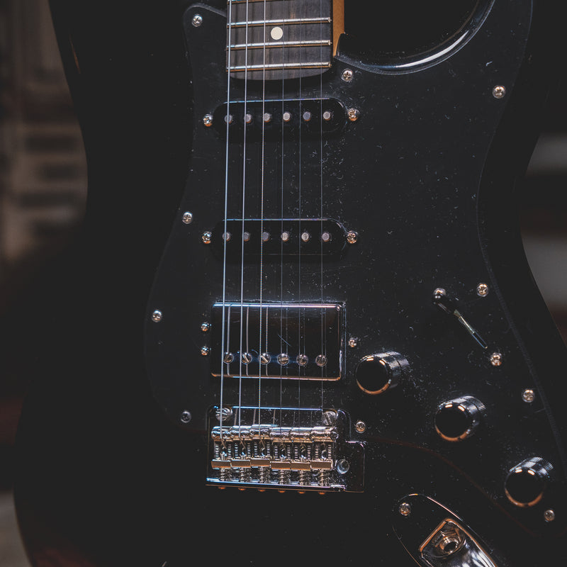 2022 Fender Limited Edition HSS Stratocaster Electric Guitar, Black w/HSC