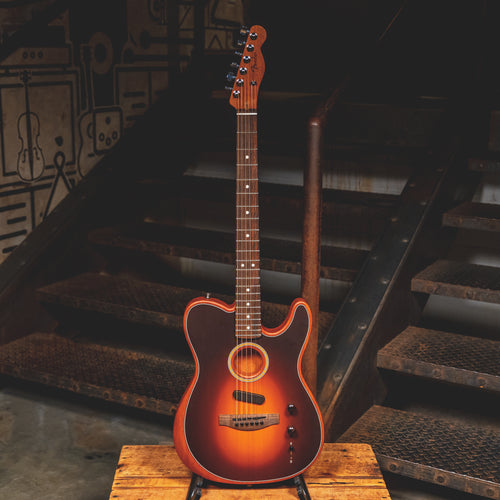 2022 Fender Acoustasonic Player Telecaster Guitar, Shadow Burst w/ OGB - USED